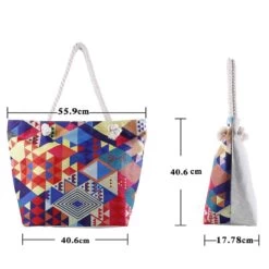 Sac De Plage Bohème étanche Multifonctionnel En Toile Pour Femme -Bagage Soldes 0 24754c