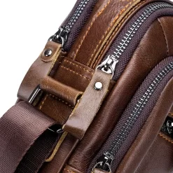 Petit Sac En Cuir à Bandoulière Vintage Pour Homme -Bagage Soldes 0 c9f89a