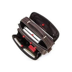 Sacoche Cartable Vintage à Bandoulière En Cuir -Bagage Soldes 0 cc4923