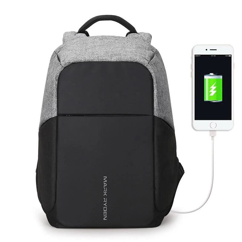 Sac à Dos Porte Ordinateur 15 Pouces Avec Chargeur USB Intégré 5 Sac à Dos Porte Ordinateur 15 Pouces Avec Chargeur USB Intégré – Image 5