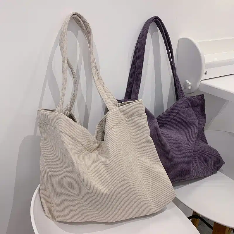 Sac Cabas En Velours Côtelé Sac Fourre-tout Pour Femme 1 Sac Cabas En Velours Côtelé Sac Fourre-tout Pour Femme