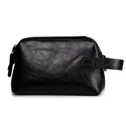 Sac à Main En Cuir Noir Pour Homme De Style Rétro