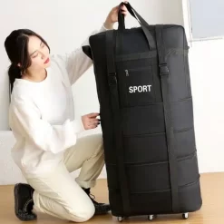 Sac De Voyage à Roulettes Noir à Grande Capacité