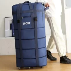 Sac De Voyage à Roulettes Bleu à Grande Capacité 5 Sac De Voyage à Roulettes Bleu à Grande Capacité -Bagage Soldes 38086 e9b291 1