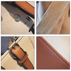 Sac Pliable Pour Femme Moderne Et élégant 9 Sac Pliable Pour Femme Moderne Et élégant -Bagage Soldes D contract Femmes Solide Sac Bandouli re Mode Femmes Toile Sacs Main Portables De Haute Qualit 2