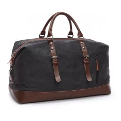 Sac De Voyage Cabine En Toile 15 Sac De Voyage Cabine En Toile -Bagage Soldes MARKROYAL Toile En Cuir Hommes Sacs De Voyage Bagage main Hommes Sac Polochon Sac Main Fourre 1