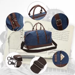 Sac De Voyage Cabine En Toile 10 Sac De Voyage Cabine En Toile -Bagage Soldes MARKROYAL Toile En Cuir Hommes Sacs De Voyage Bagage main Hommes Sac Polochon Sac Main Fourre