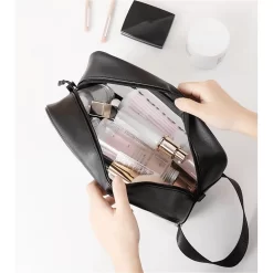 Trousse De Toilette Et Maquillage Souple En Trois Tailles Disponibles -Bagage Soldes Sac de rangement de maquillage pour femmes 3 tailles S M L grande capacit Pu givr 1