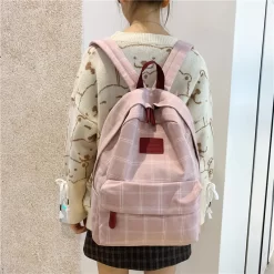 Sac à Dos Tendance Motif à Carreaux -Bagage Soldes Sac dos au design simpliste pour femme motif rayures tr s tendance id al pour l 2