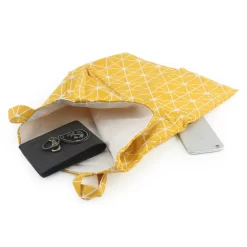 Sac En Toile Doublé à Motifs Grande Capacité Style Tote Bag écologique -Bagage Soldes Sac fourre tout en toile pour femmes sac de Shopping cologique utilisation quotidienne sac main pliable 1