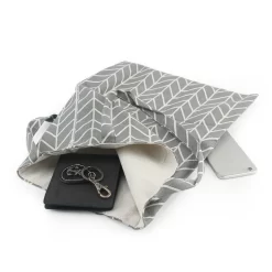 Sac En Toile Doublé à Motifs Grande Capacité Style Tote Bag écologique -Bagage Soldes Sac fourre tout en toile pour femmes sac de Shopping cologique utilisation quotidienne sac main pliable 3