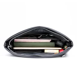 Pochette Souple Et élégante Pour Homme En Simili Cuir -Bagage Soldes Sac main en cuir PU souple pour hommes pochette de Style Business sac de taille l 4