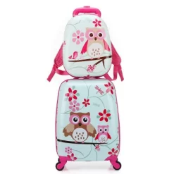 Ensemble De Bagage Pour Enfant En Dessin Avec Valise à Roulette Et Petit Sac à Dos