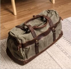 Sac De Voyage En Toile Cirée Verte Fourre Tout Imperméable De Style Militaire Vintage Pour Hommes -Bagage Soldes a0855a8b f131 4153 a2a2 ceab1a555f4f
