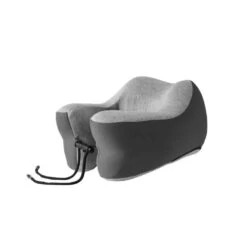 Coussin De Voyage Gris En Forme De U En Polyester Et Coton