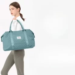 Bagage à Main Bleu En Nylon Avec Poignées Et Sangle -Bagage Soldes bagage main bleu nylon poignees sangle 02