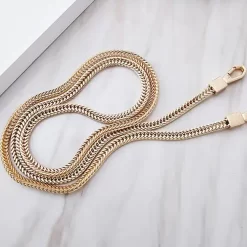 Chaine De Sac Dorée En Métal Avec Fermoirs -Bagage Soldes chaine sac doree metal fermoirs 02