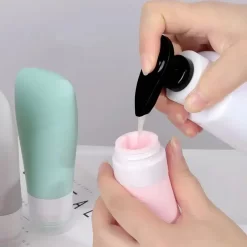 Contenant Liquide En Silicone Pour Transport En Avion En Lot De 3 Tailles -Bagage Soldes contenant liquide silicone transport avion lot 3 tailles3