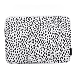 Pochette Ordinateur Blanche Avec Motifs Léopards