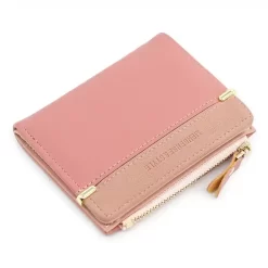 Porte Carte Femme Rose En Simili Cuir