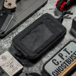 Portefeuille De Voyage Noir De Style Militaire En Nylon -Bagage Soldes portefeuille voyage noir style militaire nylon 03