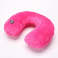 Repose Tête Avion Rose Et Gonflable En Forme De U