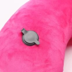 Repose Tête Avion Rose Et Gonflable En Forme De U -Bagage Soldes repose tete avion rose gonflable forme u 03