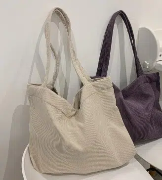 Sac Cabas En Velours Côtelé Sac Fourre-tout Pour Femme 8 Sac Cabas En Velours Côtelé Sac Fourre-tout Pour Femme – Image 8