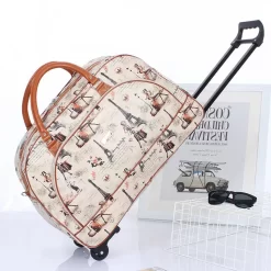 Sac De Voyage à Roulettes Horizontal à Motifs De Tour Eiffel
