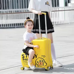 Valise Enfant à Design De Scooter Avec Imprimé De Canard -Bagage Soldes valise enfant design scooter imprime canard 03