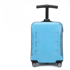 Valise Trottinette Bleue Avec Poignée Confortable -Bagage Soldes valise trottinette bleue poignee confortable 03