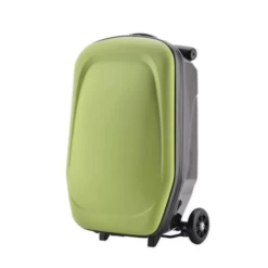 Valise Trottinette Verte En Plastique Avec Frein -Bagage Soldes valise trottinette verte plastique 03